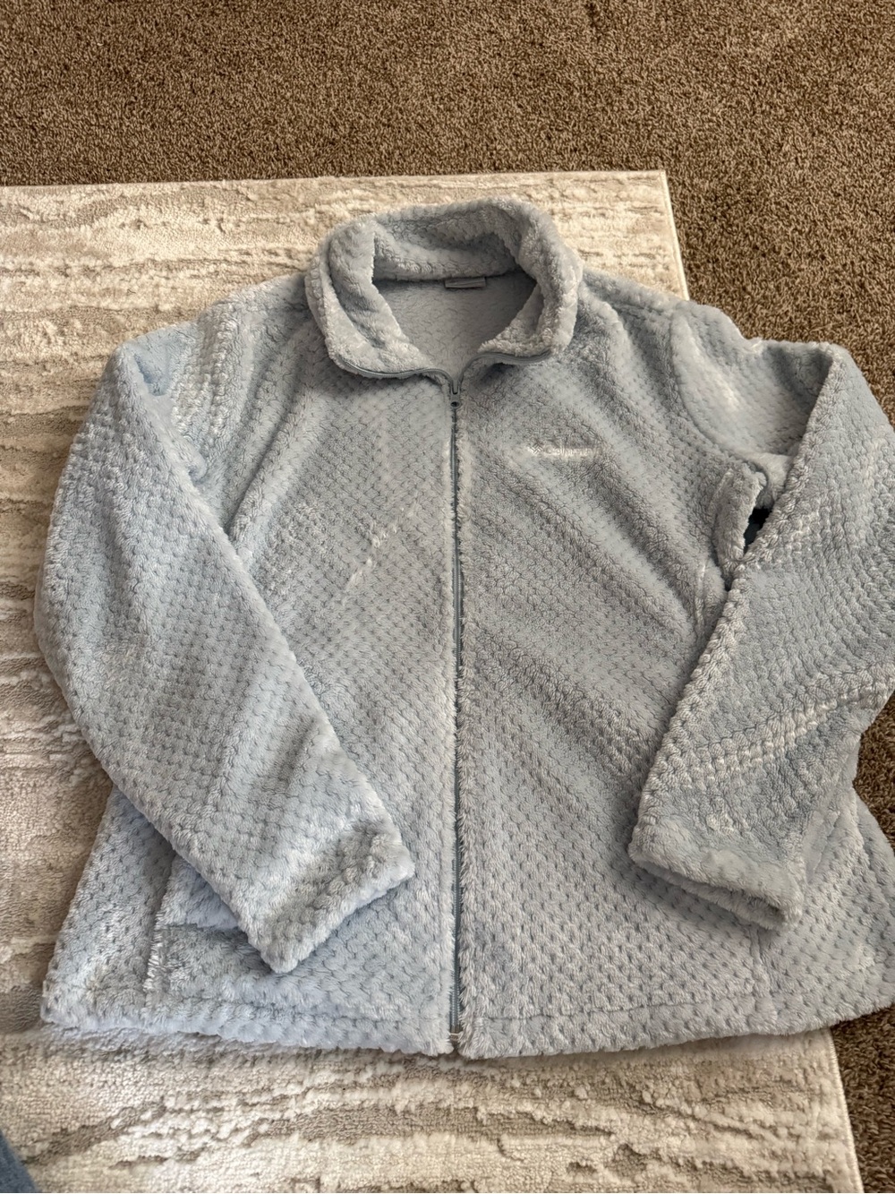 Columbia women’s Light Blue Plush Full-Zip Jacket